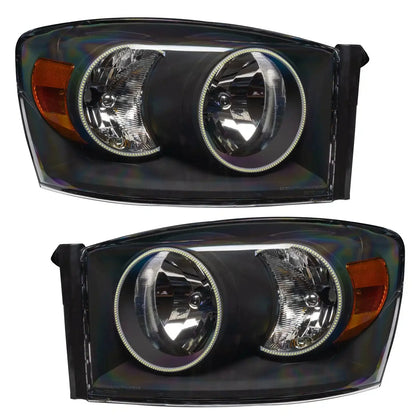 ORACLE Lighting 2007-2008 Dodge Ram Pre-Assembled Halo Headlights - Black by ORACLE Lighting