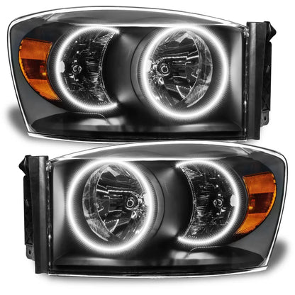 ORACLE Lighting 2007-2008 Dodge Ram Pre-Assembled Halo Headlights - Black by ORACLE Lighting
