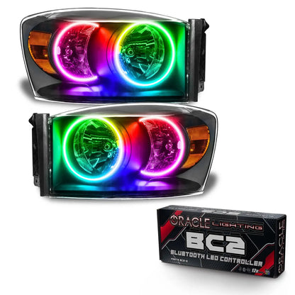 ORACLE Lighting 2007-2008 Dodge Ram Pre-Assembled Halo Headlights - Black by ORACLE Lighting