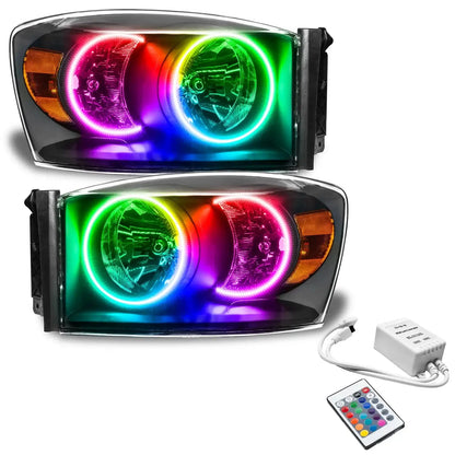 ORACLE Lighting 2007-2008 Dodge Ram Pre-Assembled Halo Headlights - Black by ORACLE Lighting