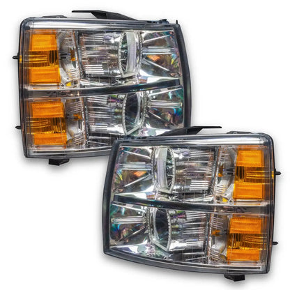ORACLE Lighting 2007-2013 Chevrolet Silverado Pre-Assembled LED Square Style Halo Headlights - (Chrome Housing) by ORACLE Lighting