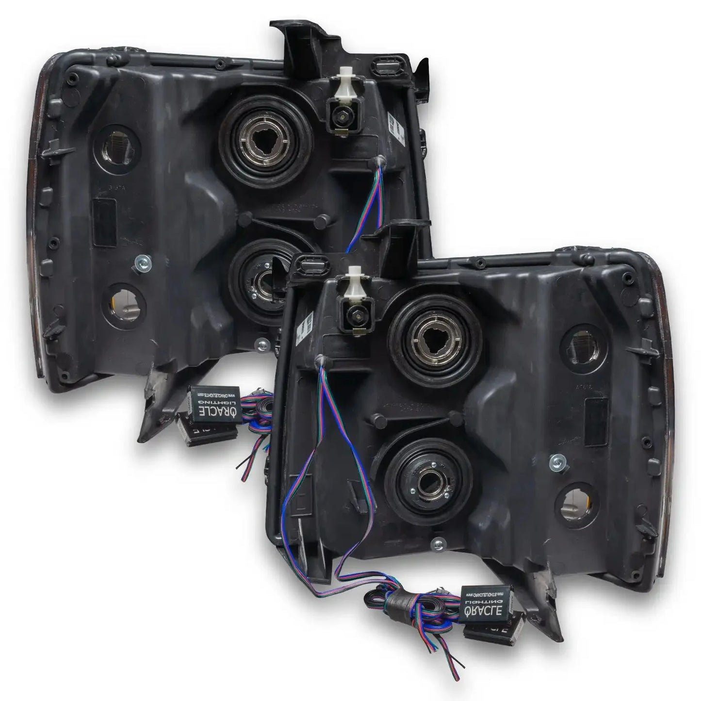ORACLE Lighting 2007-2013 Chevrolet Silverado Pre-Assembled LED Square Style Halo Headlights - (Chrome Housing) by ORACLE Lighting