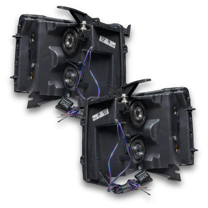ORACLE Lighting 2007-2013 Chevrolet Silverado Pre-Assembled LED Square Style Halo Headlights - (Chrome Housing) by ORACLE Lighting