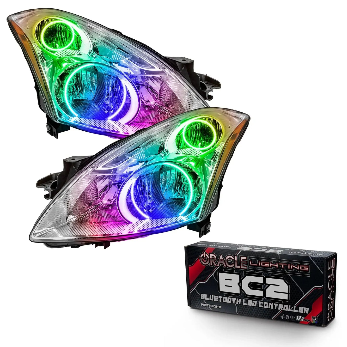 ORACLE Lighting 2010-2012 Nissan Altima Sedan Pre-Assembled LED Halo Headlights by ORACLE Lighting