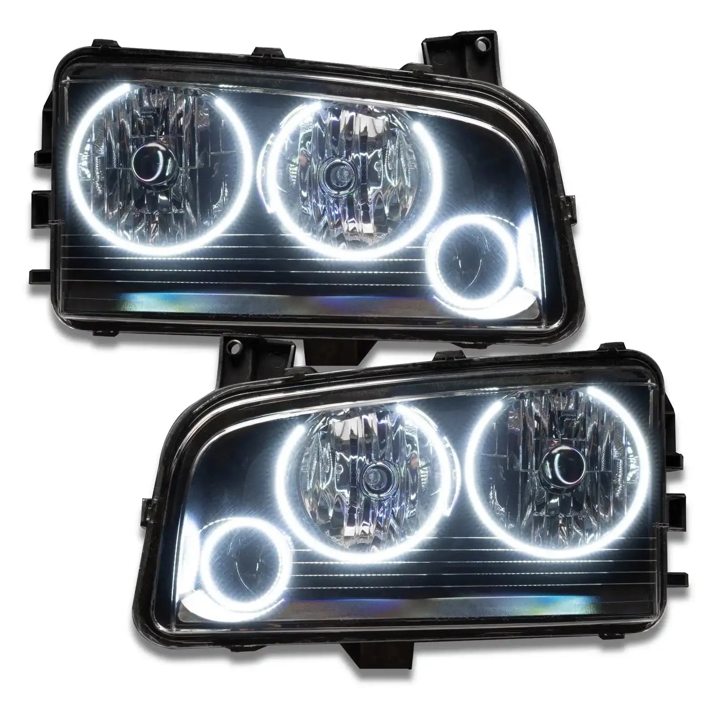 2005-2010 Dodge Charger Pre-Assembled Headlights - Non HID - Triple Halo by ORACLE Lighting