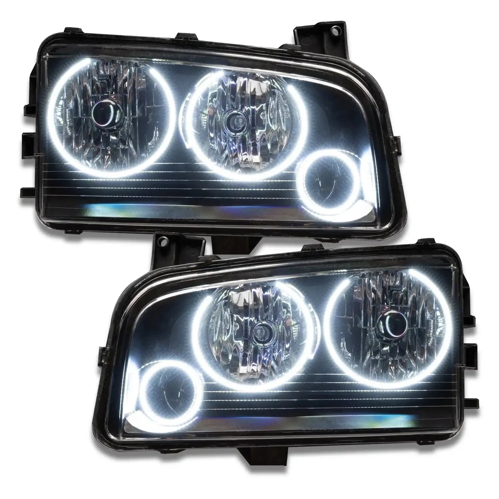 2005-2010 Dodge Charger Pre-Assembled Headlights - Non HID - Triple Halo by ORACLE Lighting