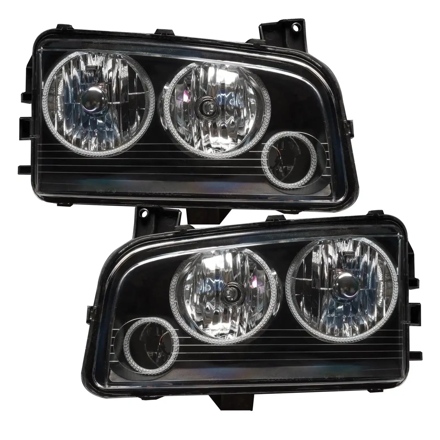 2005-2010 Dodge Charger Pre-Assembled Headlights - Non HID - Triple Halo by ORACLE Lighting