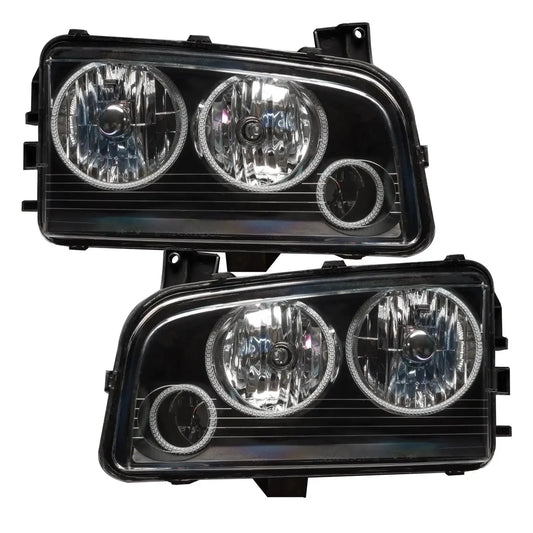 2005-2010 Dodge Charger Pre-Assembled Headlights - Non HID - Triple Halo by ORACLE Lighting