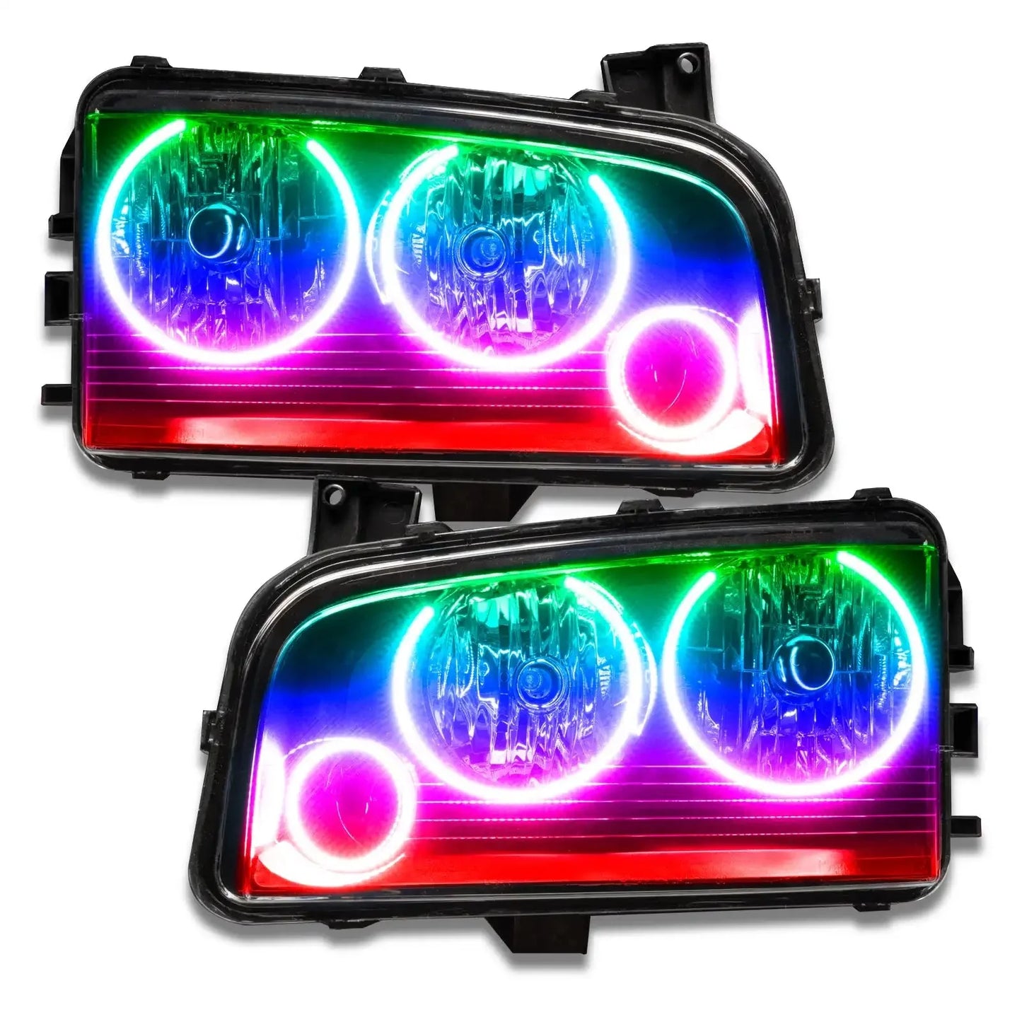 2005-2010 Dodge Charger Pre-Assembled Headlights - Non HID - Triple Halo by ORACLE Lighting