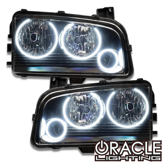 2005-2010 Dodge Charger Pre-Assembled Headlights - Non HID - Triple Halo by ORACLE Lighting