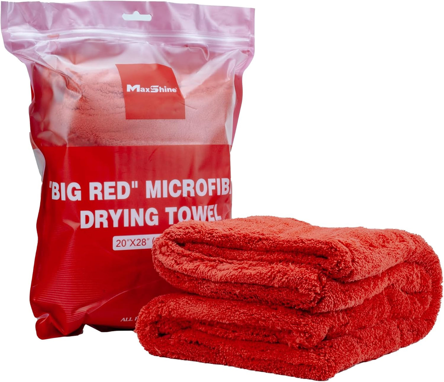 1000GSM "Big Red" Drying Microfiber Towel by MaxshineUSA