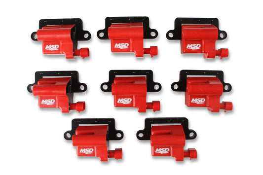 MSD Ignition Coil - GM LS Blaster Series - L-Series Truck Engine - Red - 8-Pack by MSD