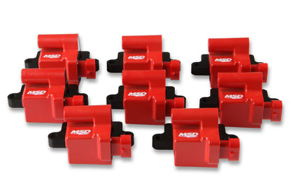 MSD Ignition Coil - GM LS Blaster Series - L-Series Truck Engine - Red - 8-Pack by MSD