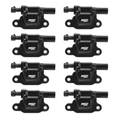 MSD Ignition Coil - Blaster Series - LS2/LS3/LS4/LS7/LS9 Engines -Black - 8-Pack by MSD