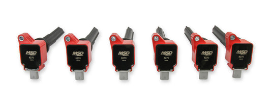 MSD Ignition Coil - Ford EcoBoost - 3.5L V6 - Red - 6-Pack by MSD