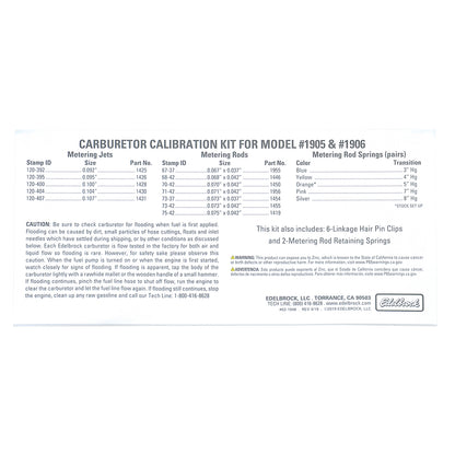 Carburetor Calibration Kit by Edelbrock