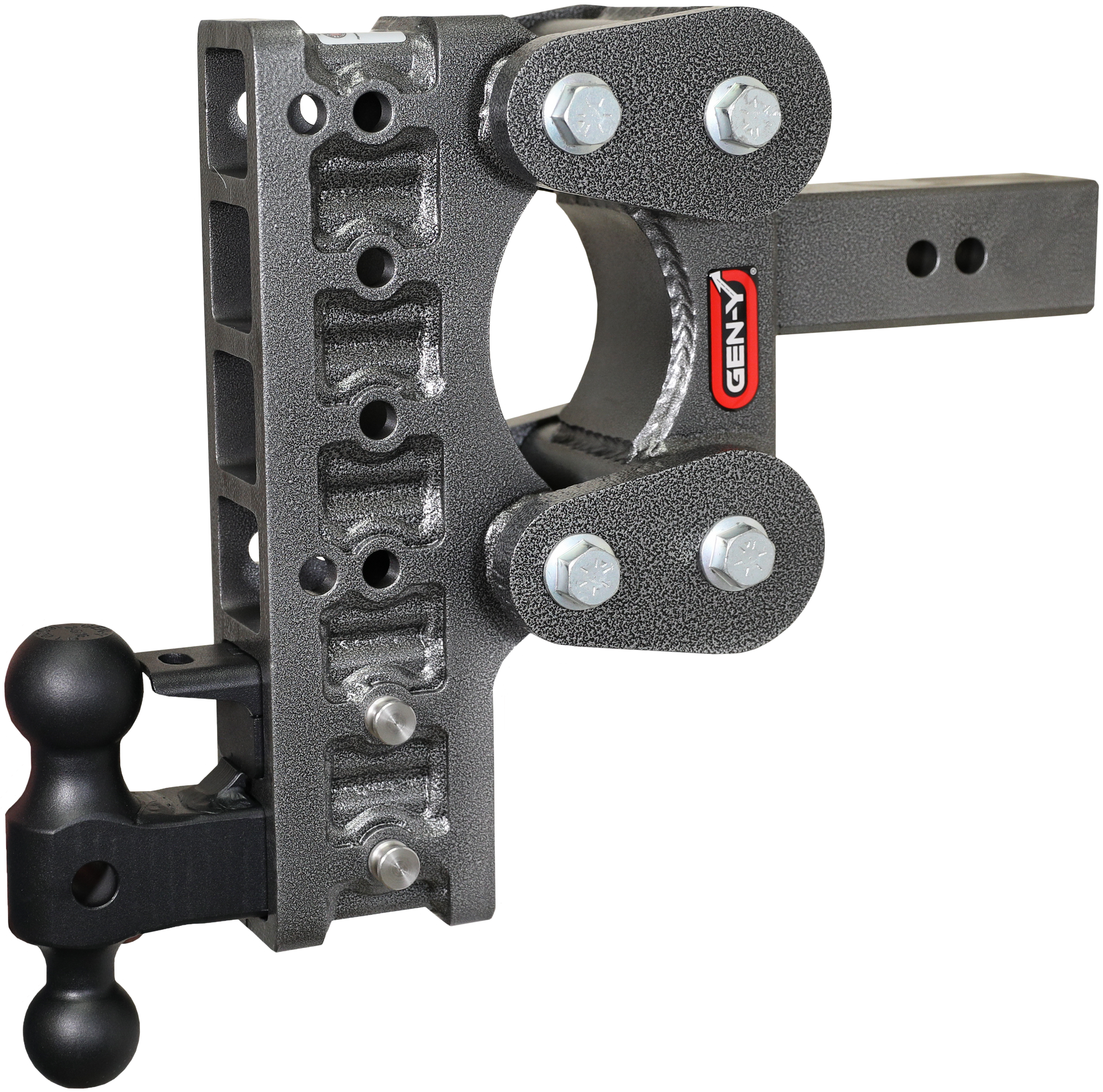 The BOSS TORSION-FLEX 2" Shank 10" Drop 1.7K TW 16K Hitch Dual-Ball Pintle Lock by GEN-Y Hitch