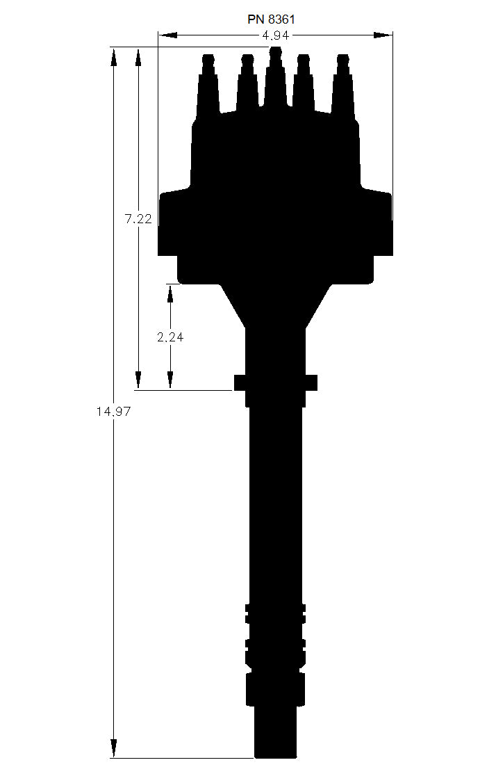Includes vacuum advance and must be used with an MSD 6, 7 and 8-series ignition. by MSD
