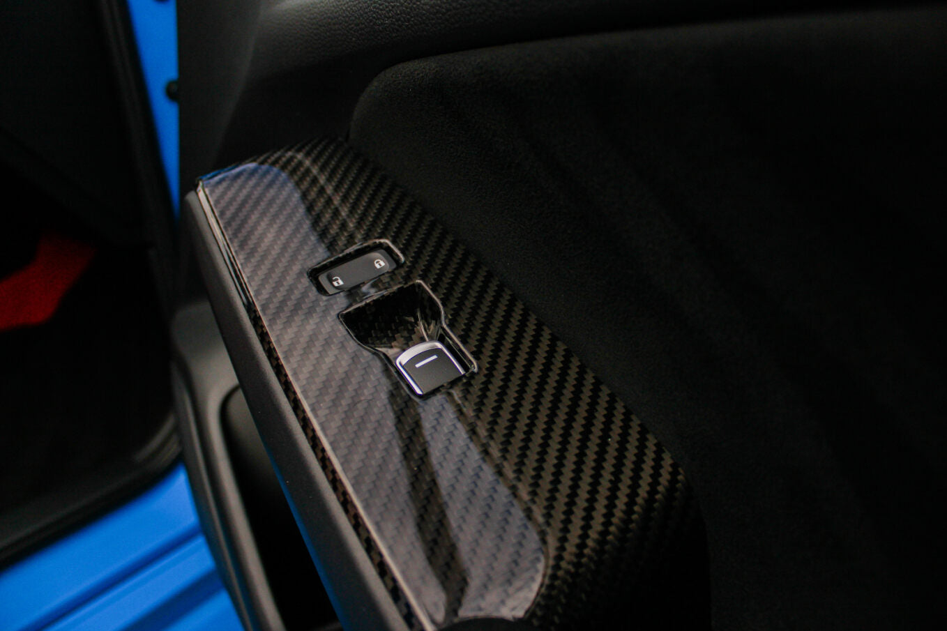 OLM LE Carbon Fiber Window Switch Panel Covers (Set of 4) - 2022+ FL Honda Civic / FL5 Type R by OLM