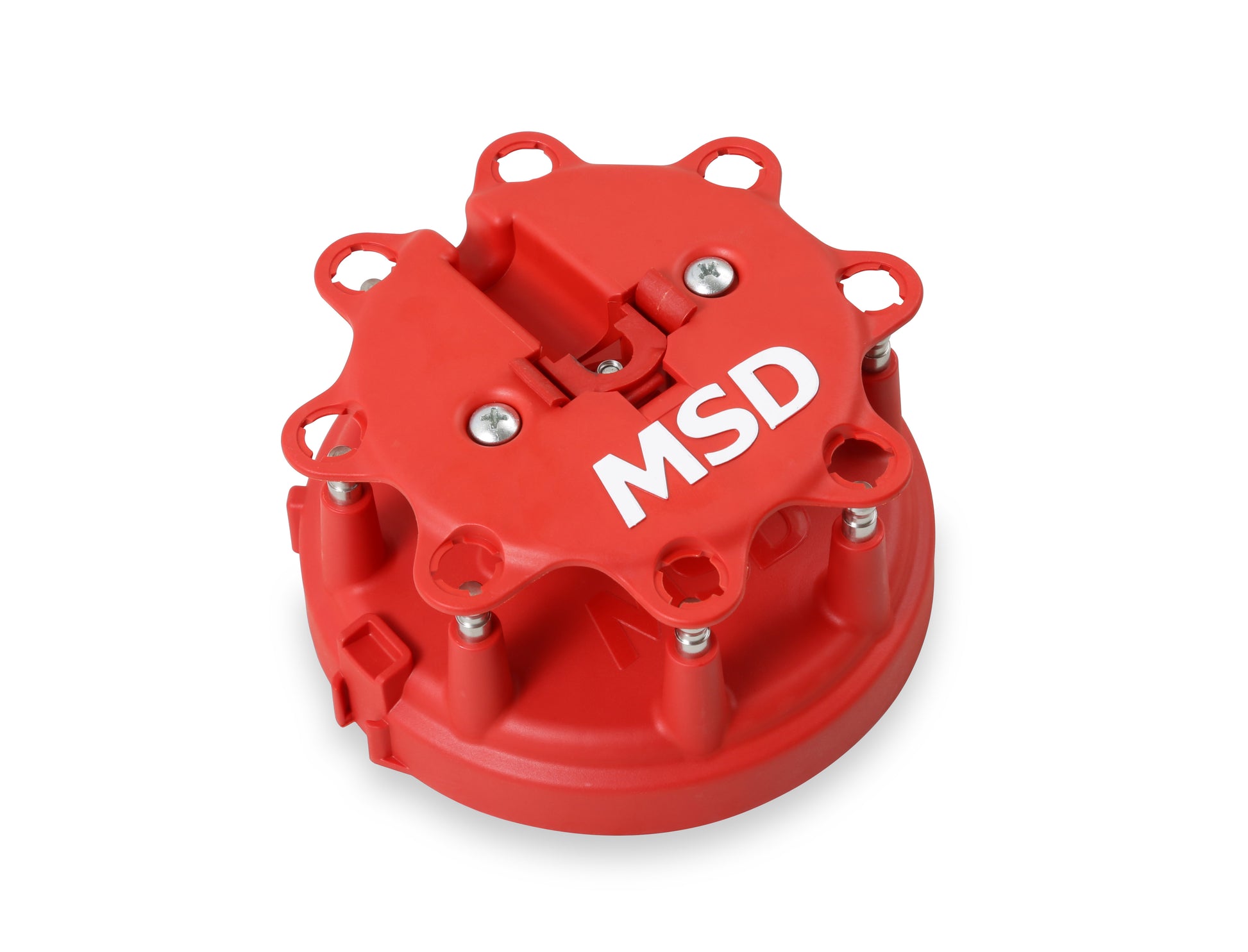 The Ford-style cap has a provision for the coil wire to be routed in separately. by MSD