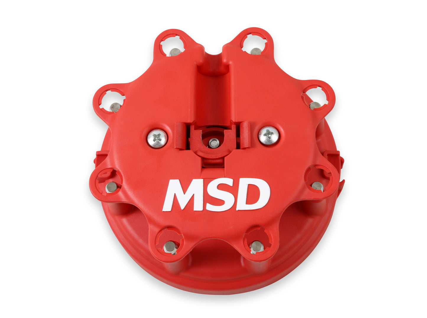 The Ford-style cap has a provision for the coil wire to be routed in separately. by MSD