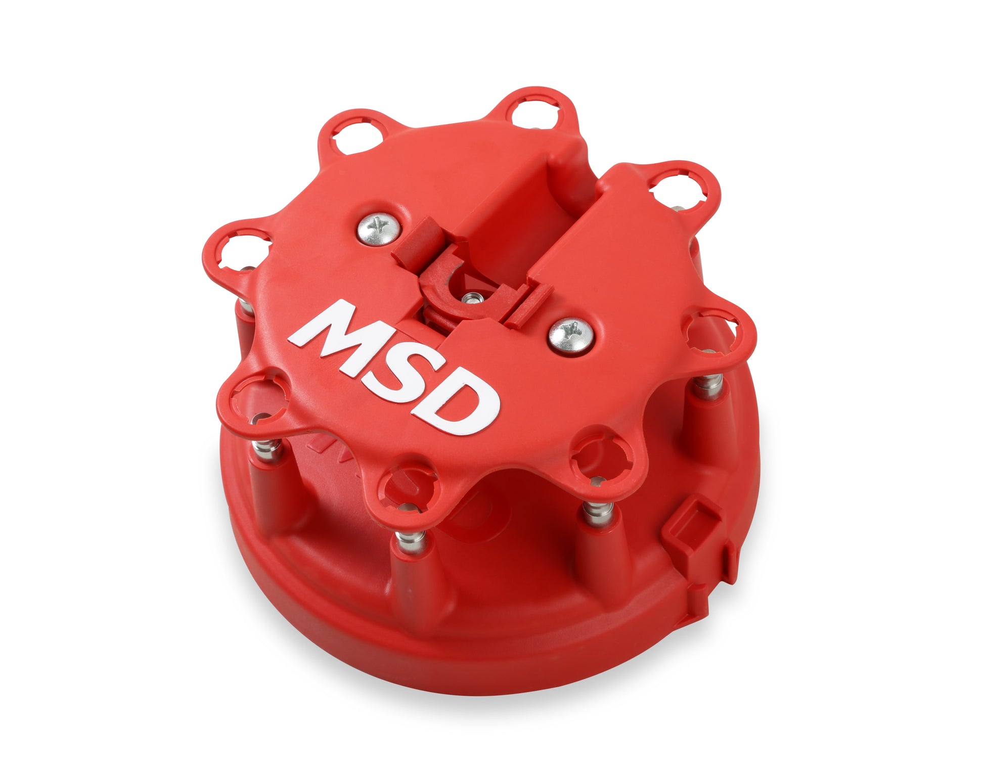 The Ford-style cap has a provision for the coil wire to be routed in separately. by MSD