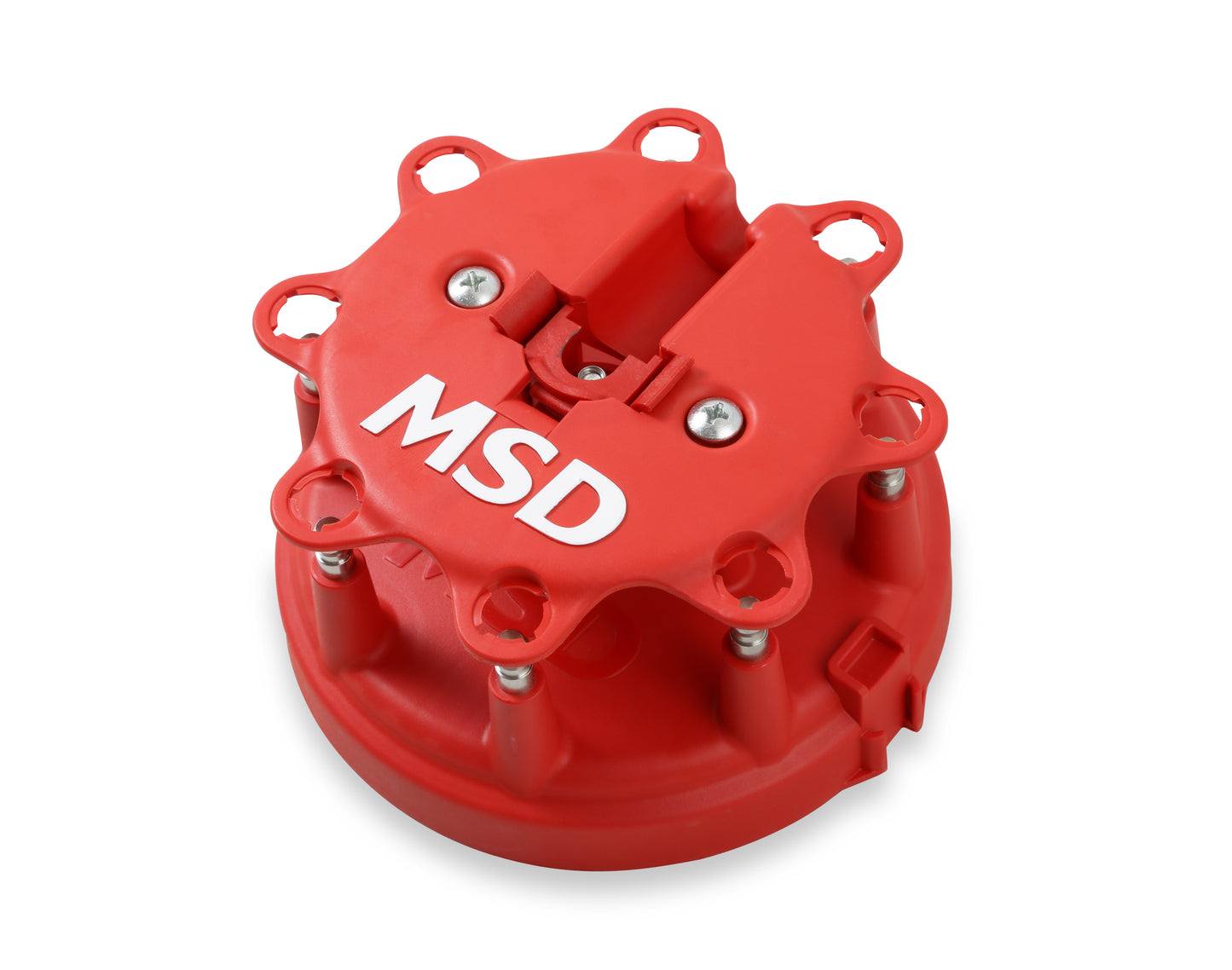 The Ford-style cap has a provision for the coil wire to be routed in separately. by MSD