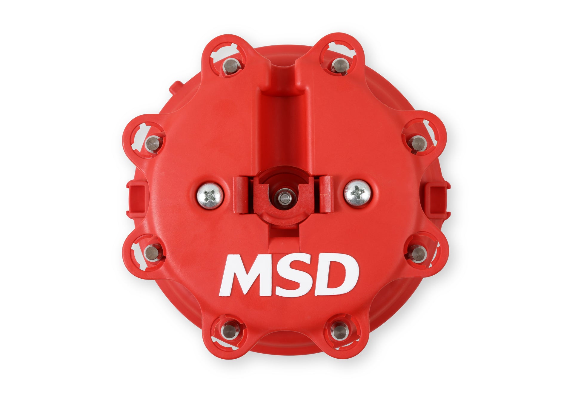 The Ford-style cap has a provision for the coil wire to be routed in separately. by MSD