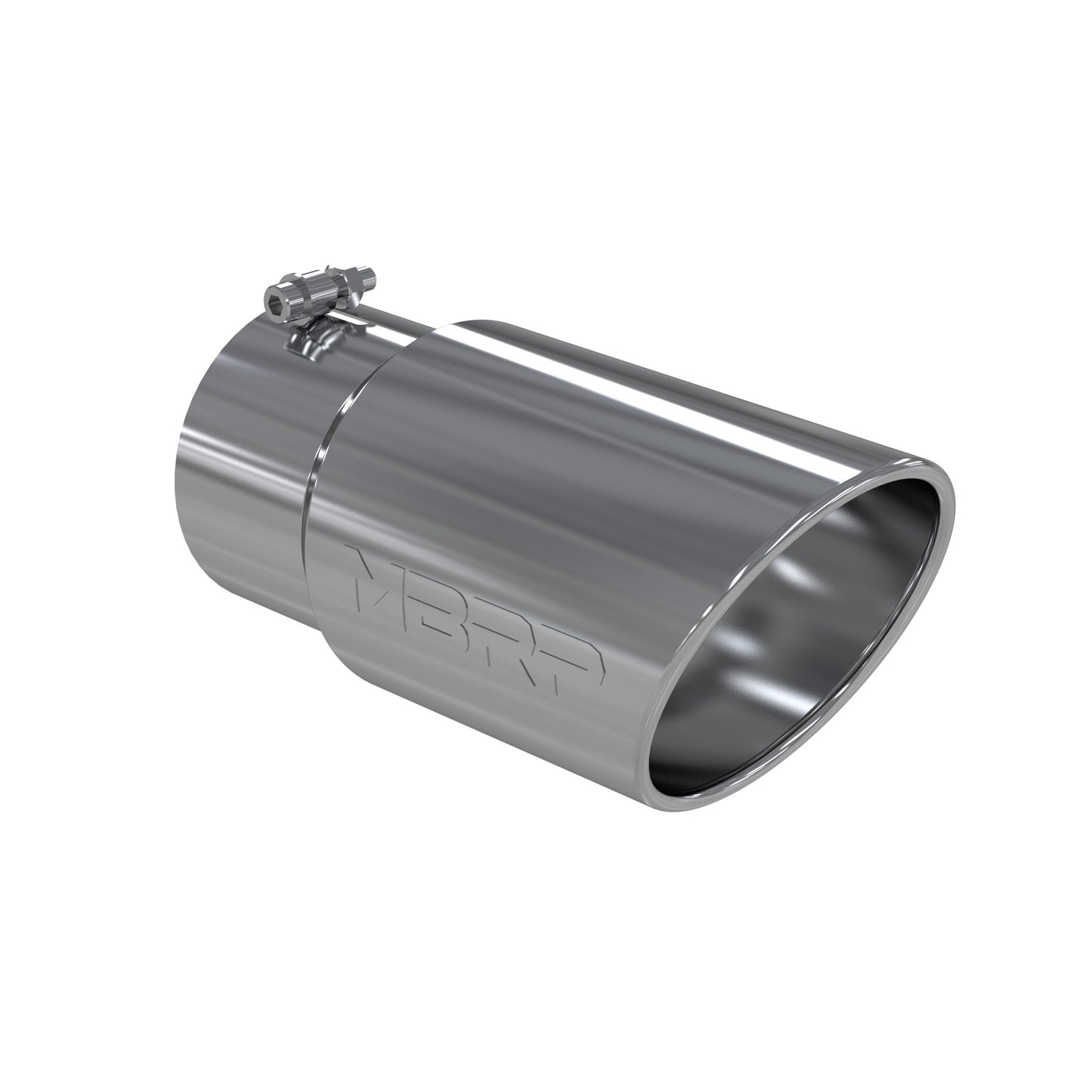 Tip. 6in. O.D. Angled Rolled End 5in. inlet 12in. length. T304 Stainless Steel. by MBRP Exhaust