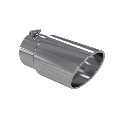 Tip. 6in. O.D. Angled Rolled End 5in. inlet 12in. length. T304 Stainless Steel. by MBRP Exhaust