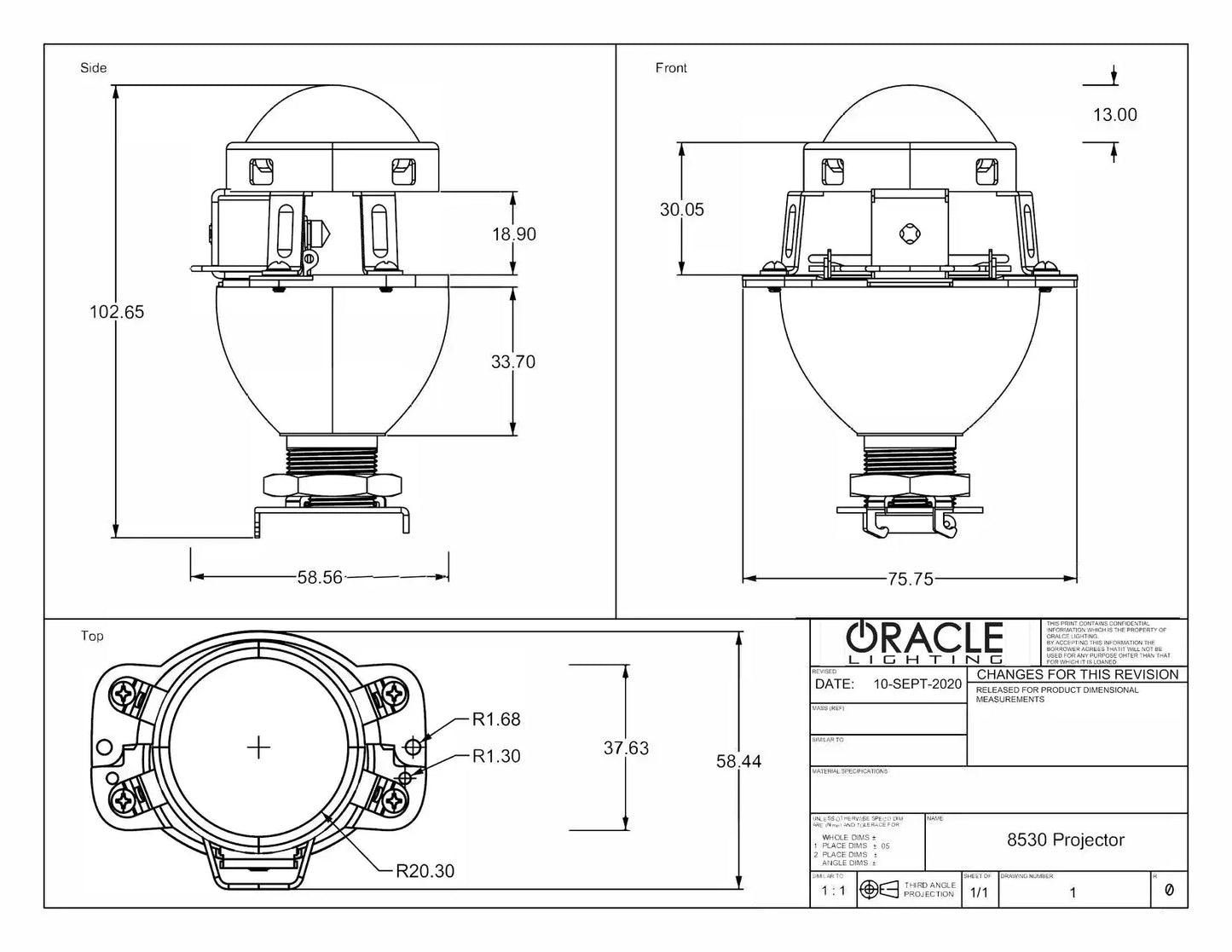 ORACLE 50mm H1 7.1 Retrofit Projectors (Pair) w/Bezels by ORACLE Lighting