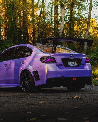 OLM Y-Spec LED Taillights (Smoke Lens White Optic w/RGB) - 2015-2021 WRX / STI by MYX Automotive