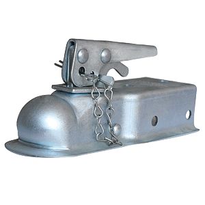 Strait 2-1/2" Wide Chanl Mnt Bolt-On 2K LB Grs Wt Cp 1-7/8" ball Wedge Latch Raw by Husky Towing