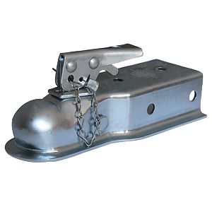 Strait 3" Wide Channel Mnt Bolt-On 3500 LB Gross Wt Cap 2" Ball Wedge Latch Raw by Husky Towing