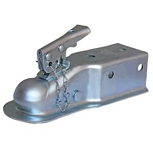 Strait 3" Wide Channel Mnt Bolt-On 6K Gross Wt Cap 2" Ball Wedge Latch Raw by Husky Towing