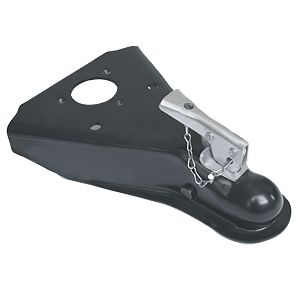 Weld On To50 Deg Angle Frames 5K Gross Wt Cap 2" Ball Wedge Latch & Chain Black by Husky Towing