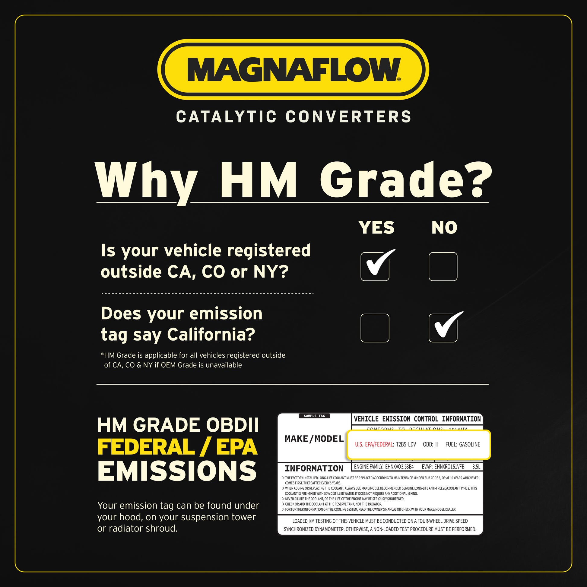 Magnaflow HM Grade Universal Catalytic Converter - 2.50in. by MagnaFlow Exhaust Products