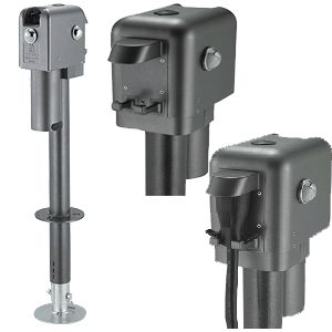 Elect 4500 LB Cap 18" Travel With 6" Drop Down Leg 3 St& LEDS W/O Remote Slvr by Husky Towing