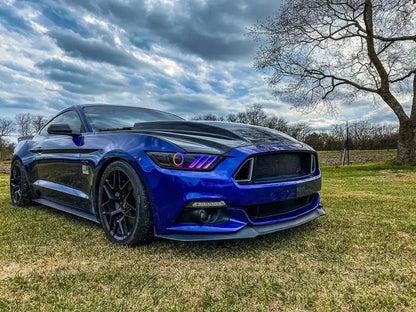 2015-2017 Ford Mustang Pre-Assembled Headlights -Dynamic ColorSHIFT RGB+A -Black Edition by ORACLE Lighting