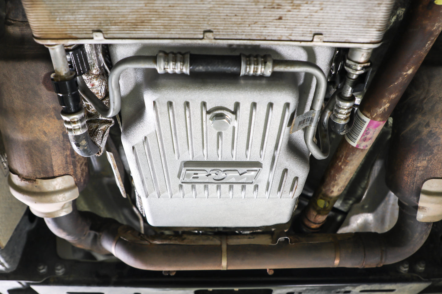 B&M Hi-Tek Heavy-Duty Deep Transmission Pan - Ford 10R80 - Aluminum - Natural by B&M
