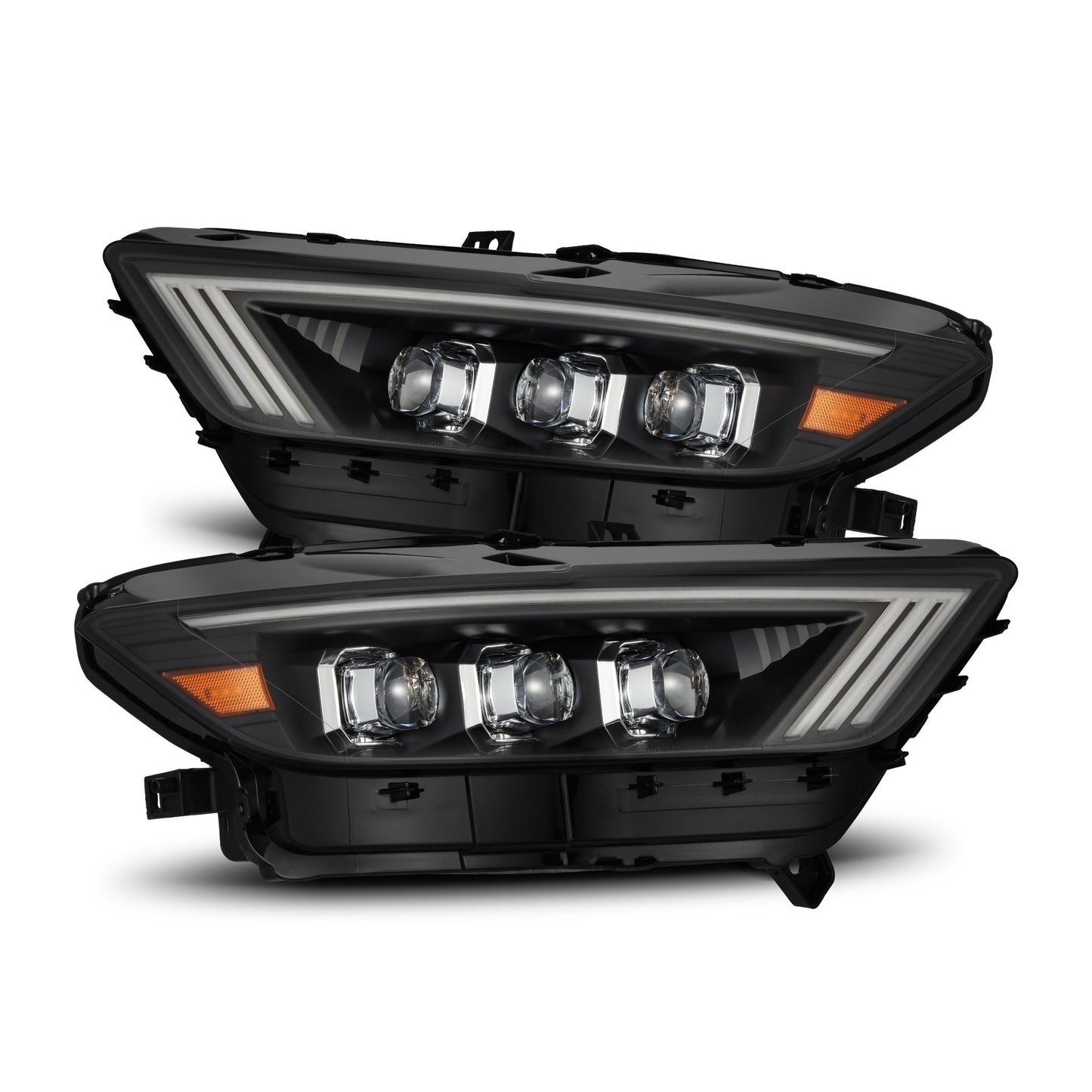LED Projector Headlights in Black by AlphaRex