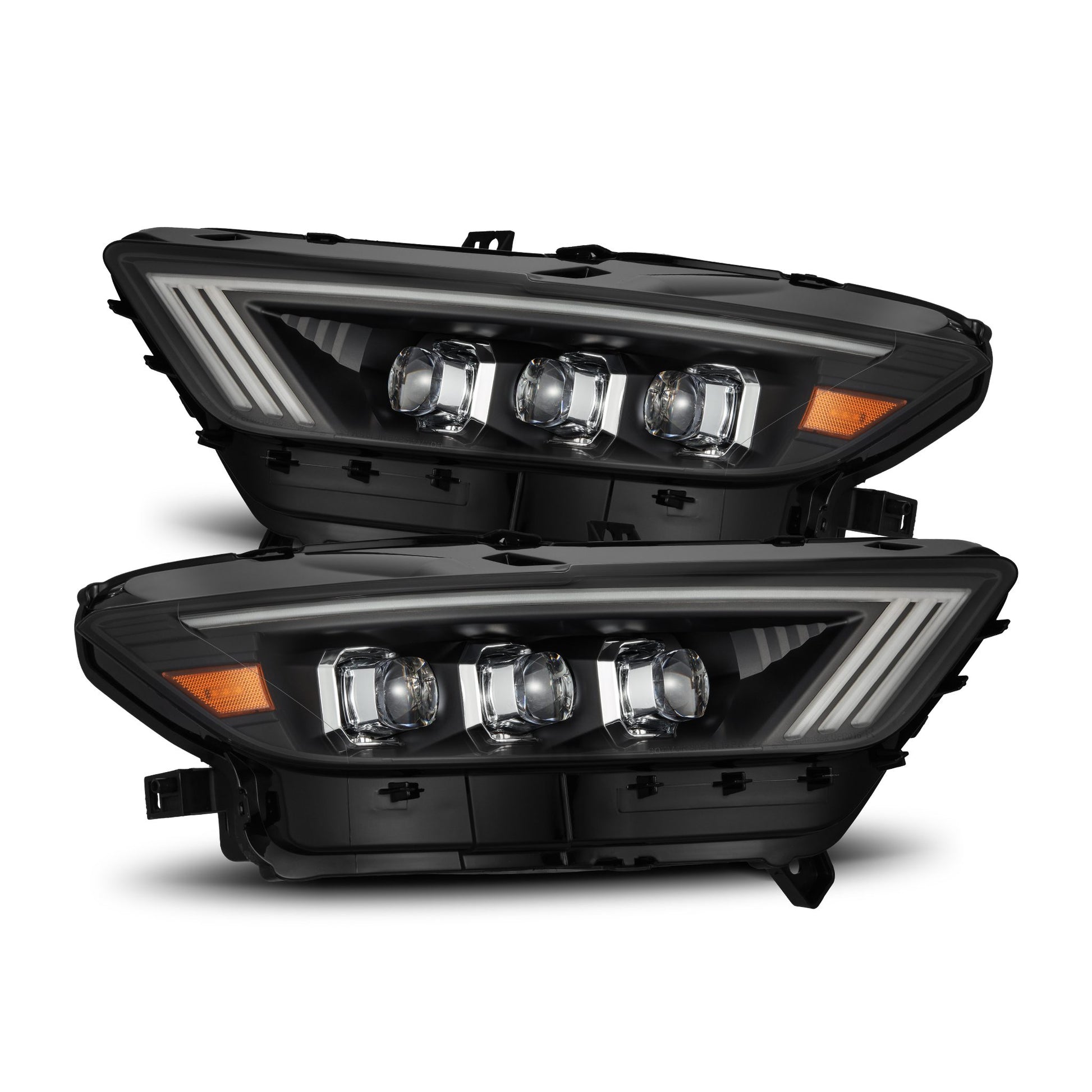 LED Projector Headlights in Black by AlphaRex