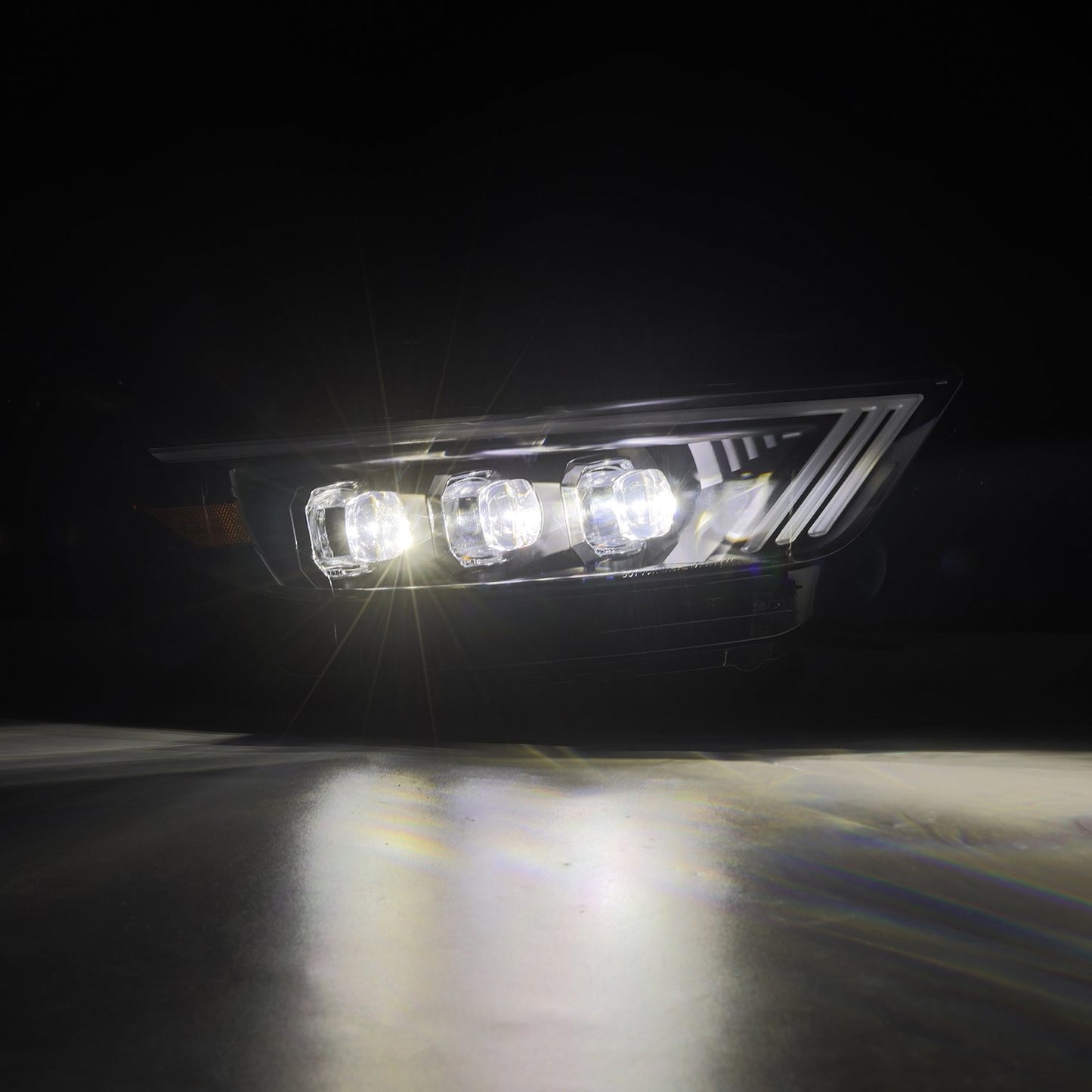 LED Projector Headlights in Black by AlphaRex