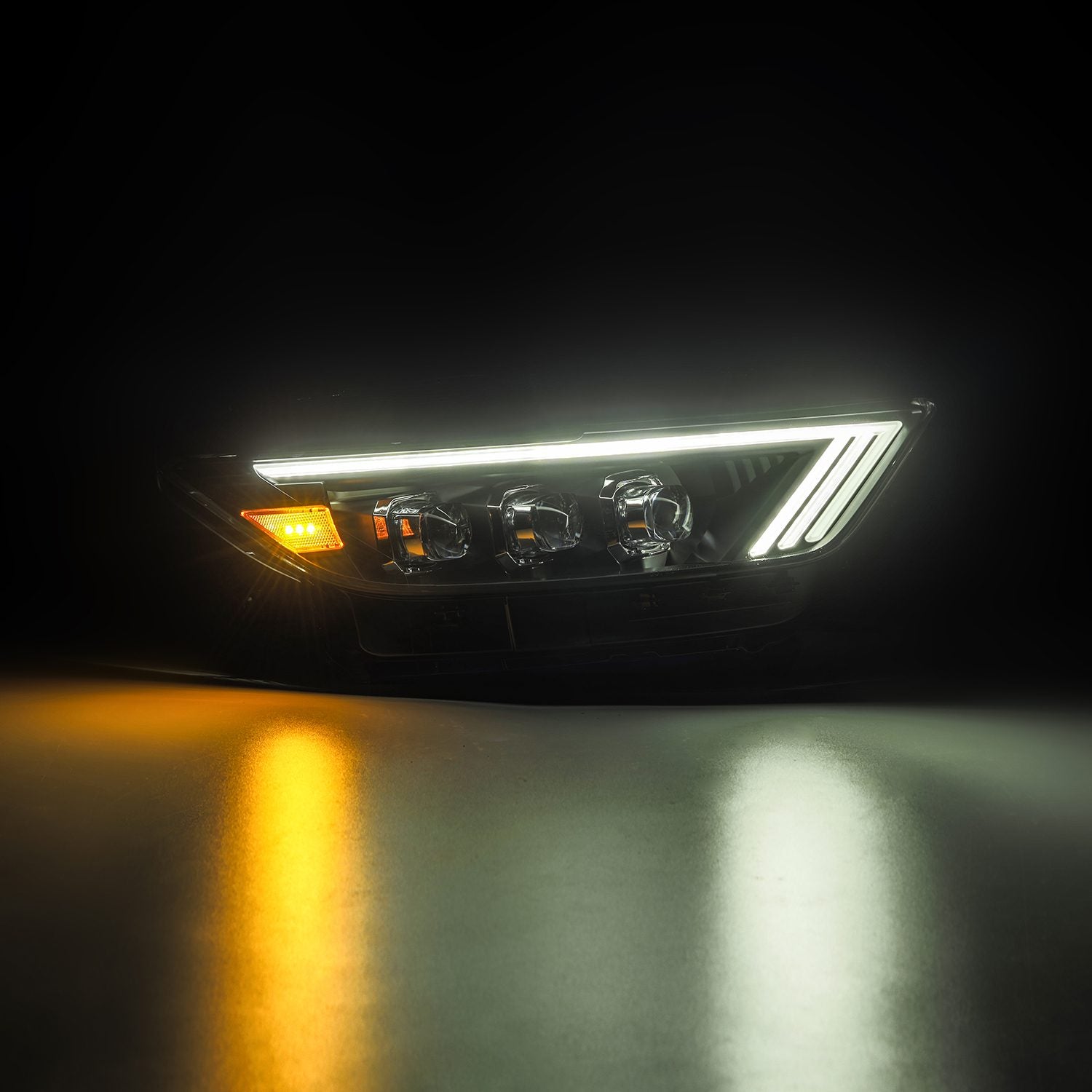 LED Projector Headlights in Black by AlphaRex