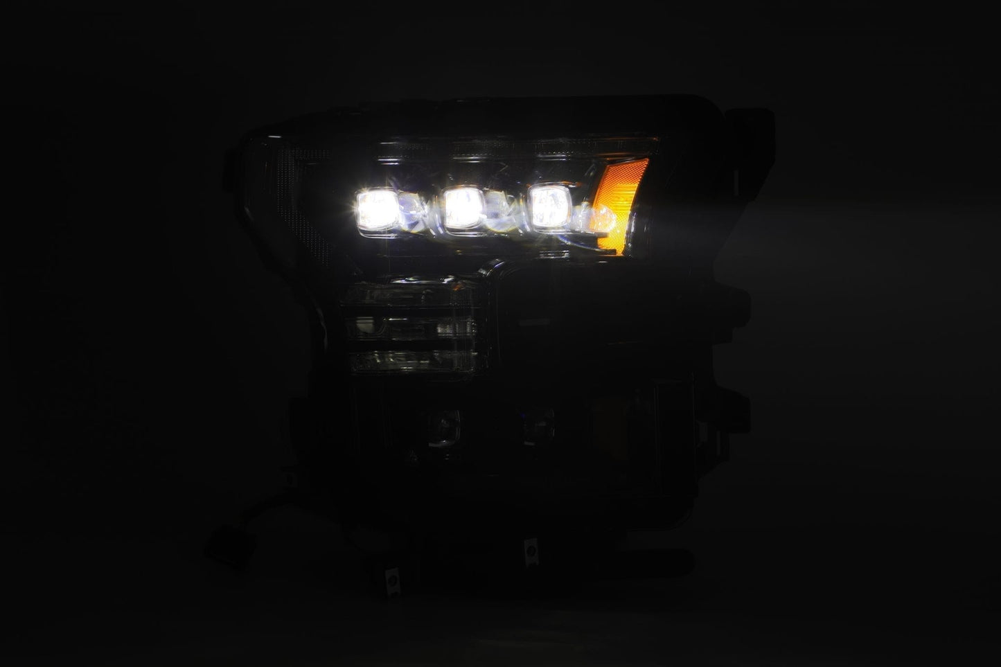 LED Projector Headlights Plank Style Design Midnight Black by AlphaRex