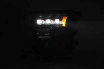 LED Projector Headlights Plank Style Design Midnight Black by AlphaRex