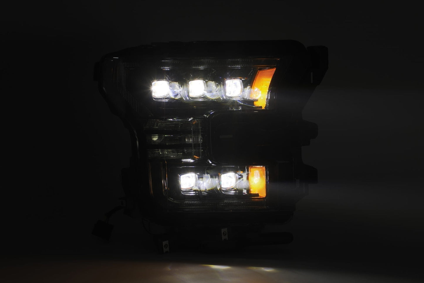 LED Projector Headlights Plank Style Design Midnight Black by AlphaRex