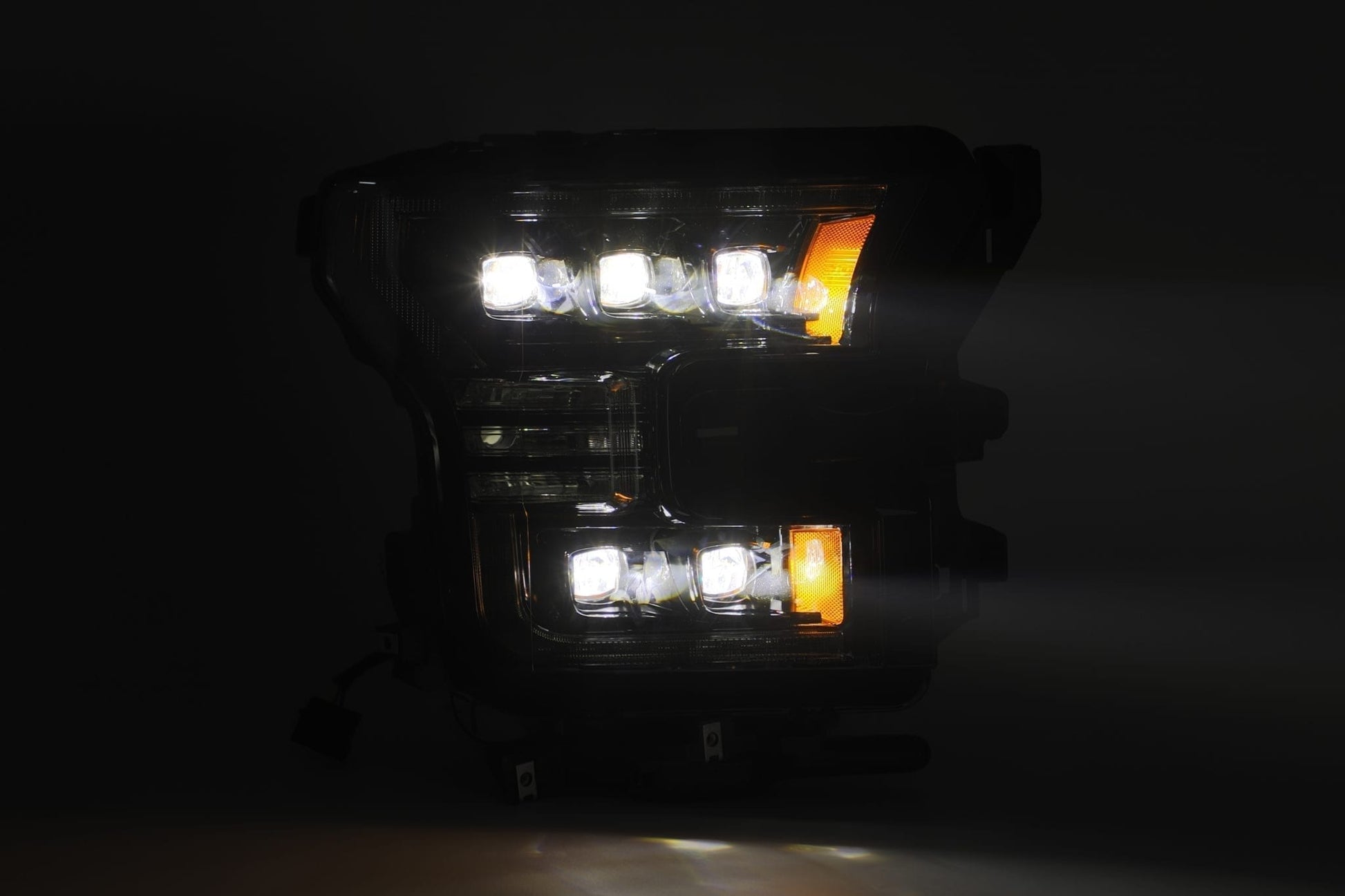 LED Projector Headlights Plank Style Design Midnight Black by AlphaRex
