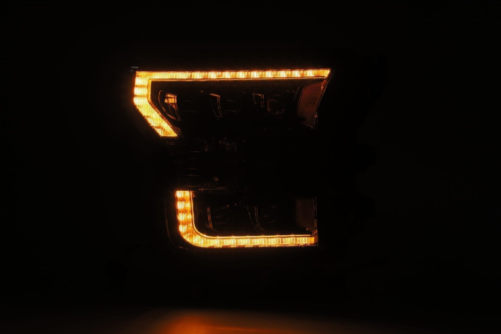 LED Projector Headlights Plank Style Design Midnight Black by AlphaRex