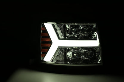 LED Projector Headlights Plank Style Design Chrome by AlphaRex